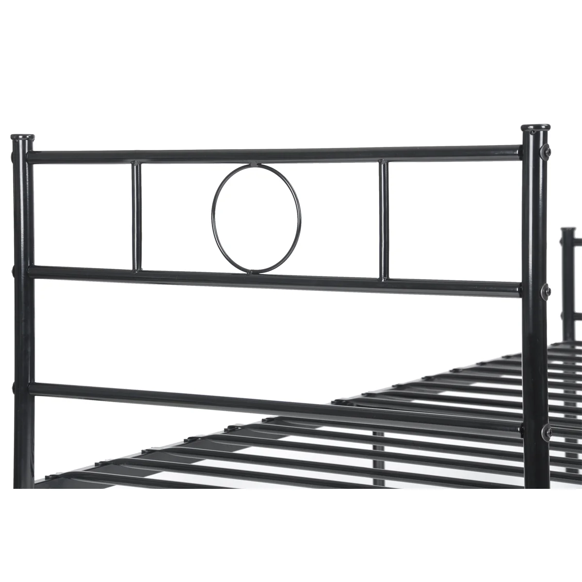 Teledu Metal Single Bed/Metal Platform Bed Frame/Foundation (Black)