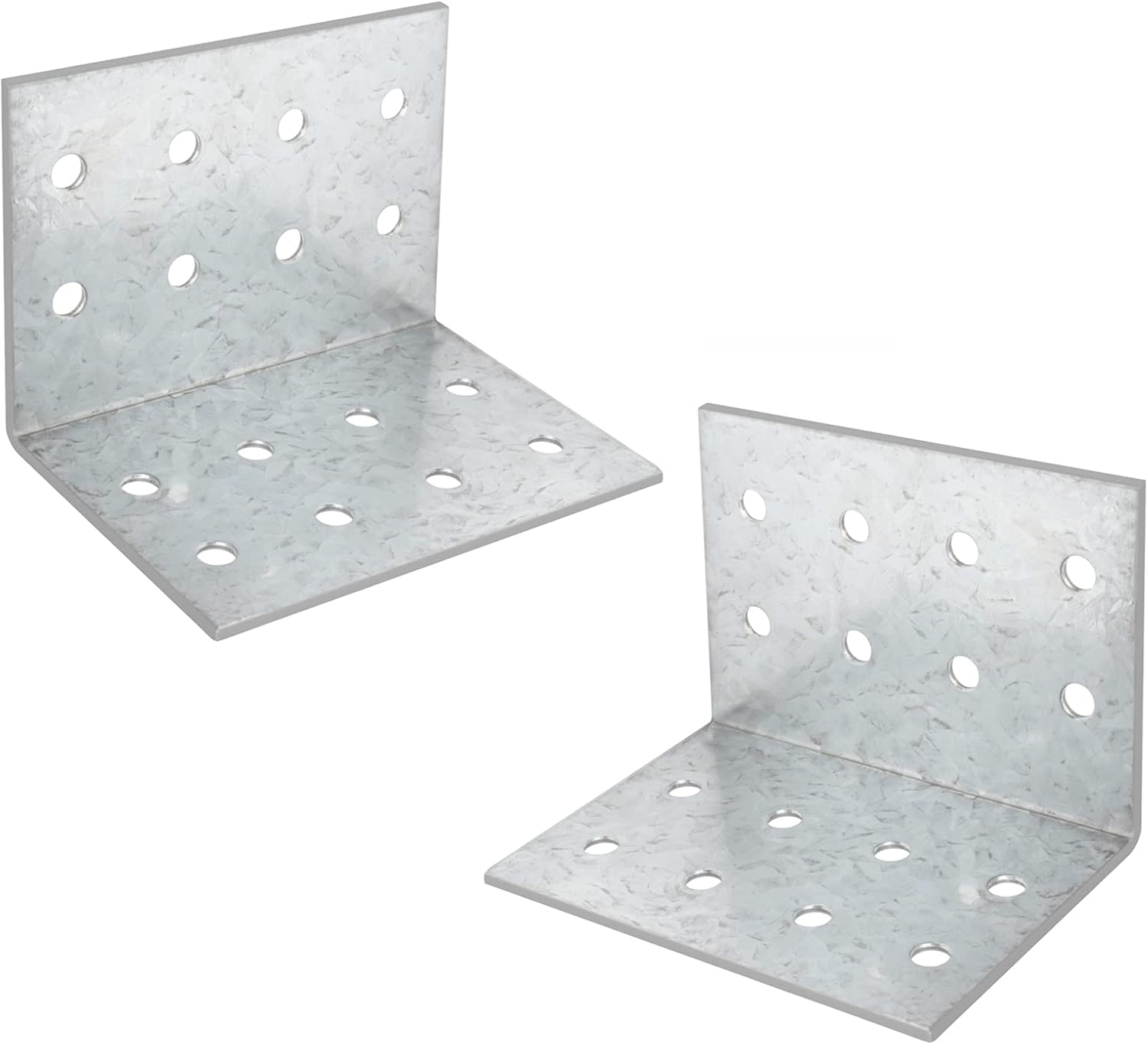 2 PCS Steel L Right Angle Bracket 6¼ x 4⅜ Deck Tension Tie Corner Brace, Thickness 2.6mm, Metal Brackets for Timber Connector Wood Shelves, Furniture, Cabinet