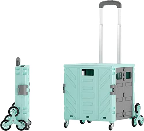 shopping cart foldable shopping trolley Foldable Shopping Trolley,For Groceries Teacher Crate Foldable Utility Cart With Lid And 8 Wheels Stair Climbing Collapsible Storage Cart For Office Shopping C