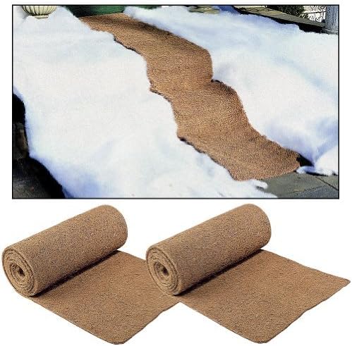 CloseoutZone Ice Carpet (Set of 2) Mats Walkway Home Safety, brown, Pack of 2