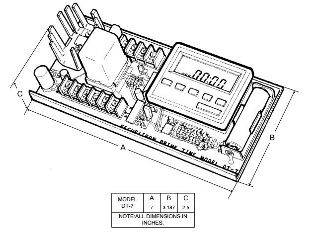 Timer 7 Day Digital Securitron DT7