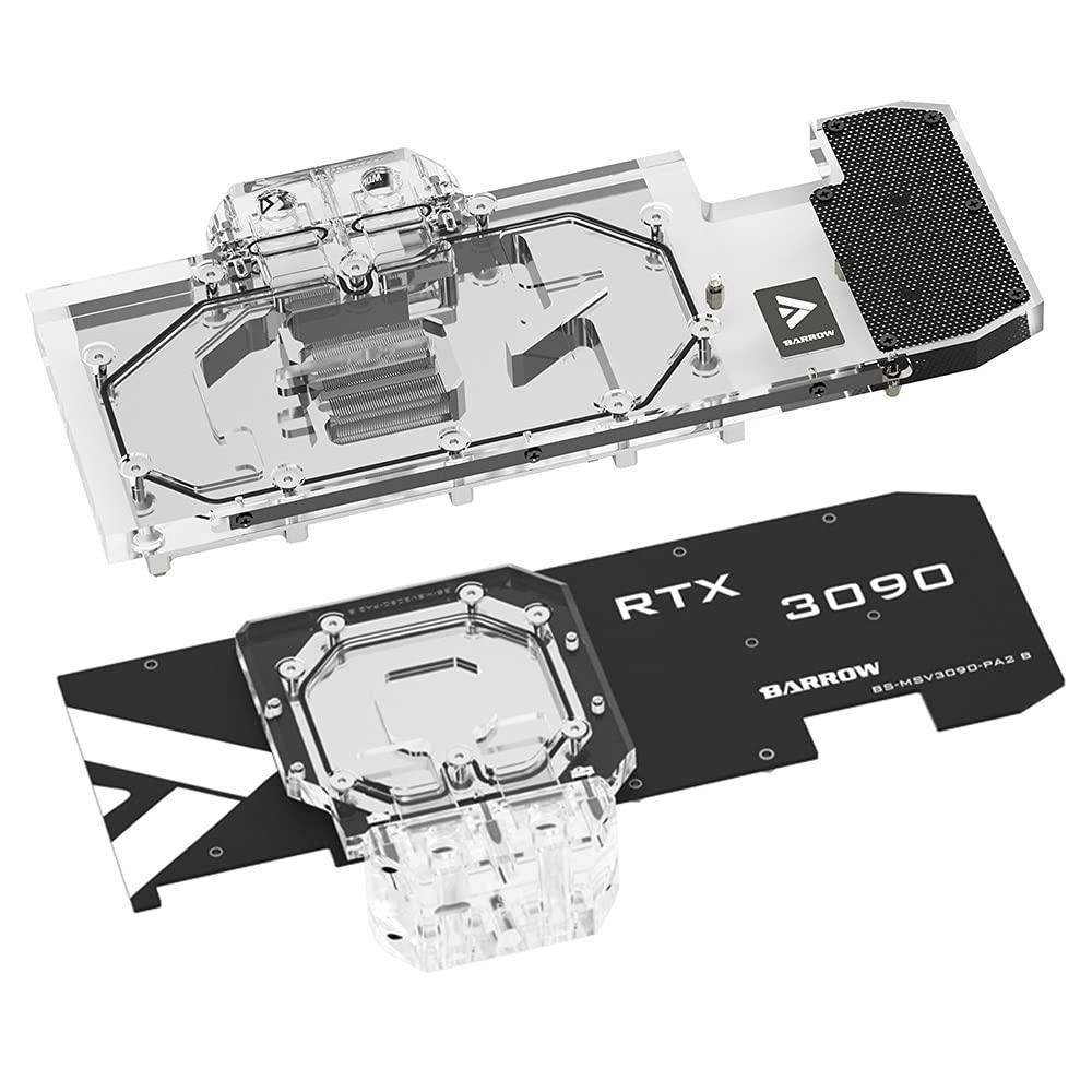 Barrow Copper GPU Water Cooling Block GPU Waterblock Graphics Card Water Cooling Block for MSI RTX3090 RTX3080 RTX3070 (for MSI RTX3090 RTX3080 Ventus 3X with Water Cooling Backplate)