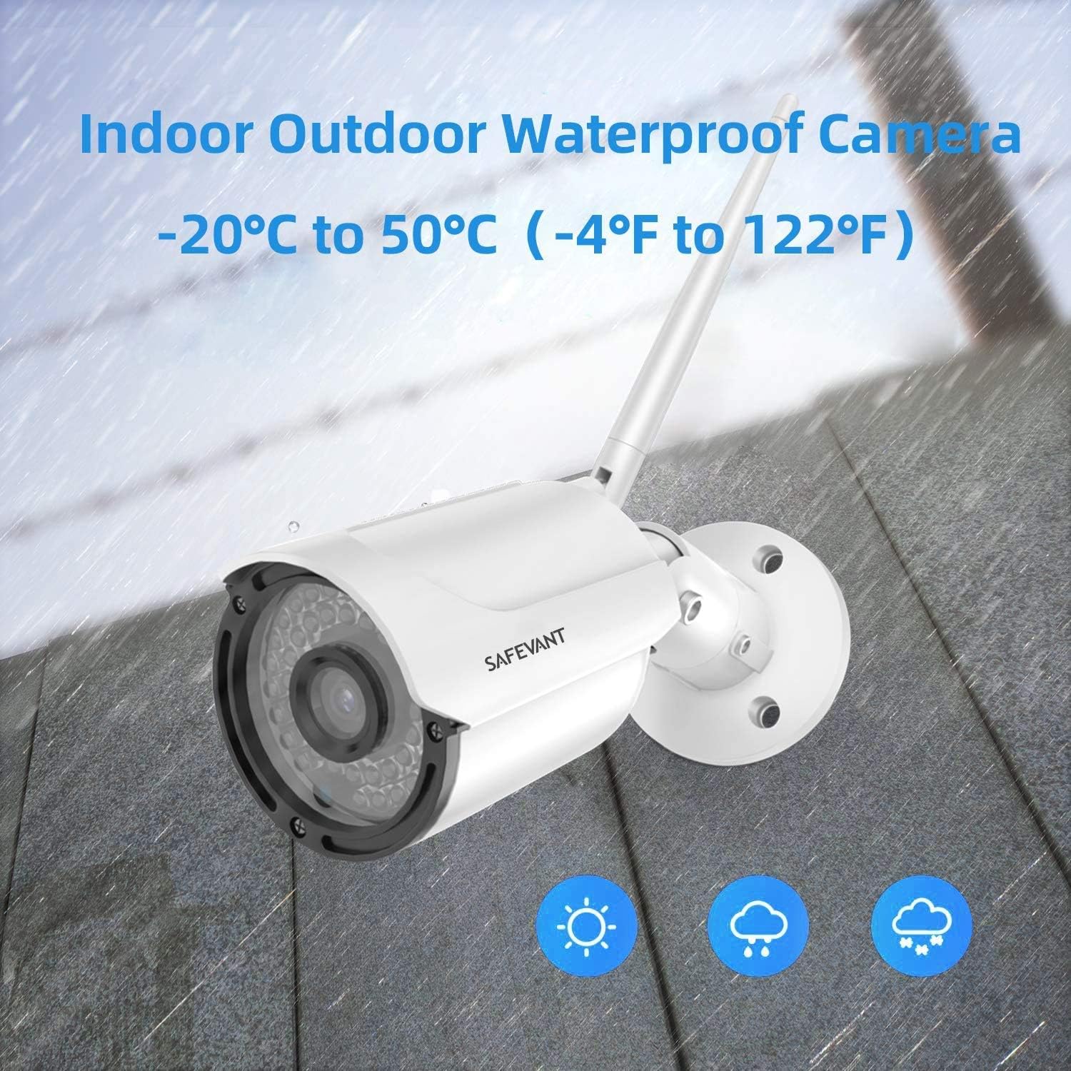 1080P Wireless Home Security Camera System,SAFEVANT 8 Channel Outdoor Indoor Wireless NVR Systems 8PCS 2MP Home Surveillance IP Cameras Night Vision Motion Detection,NO Hard Drive