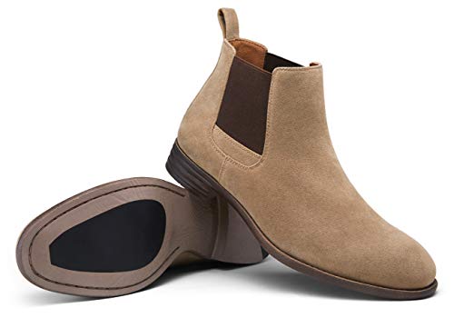 Jousen Men's Chelsea Boots Lightweight Casual Chukka Ankle Boots Classic Elastic Dress Boots For Men