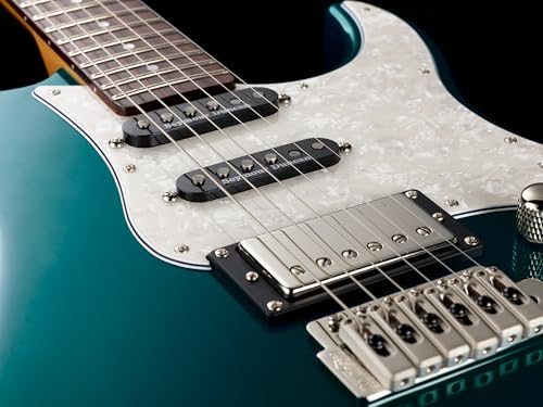 YAMAHA 6 String Solid-Body Electric Guitar, Right, Translucent Black, 612VII (PAC612VIIFM TBL)