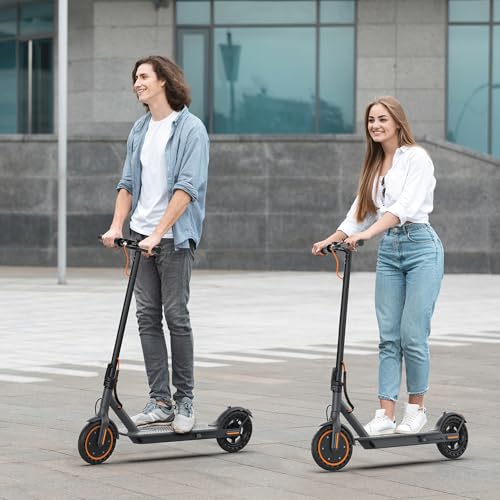VOLPAM Electric Scooter, 350W/500W, 8.5/10 Tires, 12/21/28 Miles Range, 16/19/22Mph, Folding E-Scooter with Dual Braking