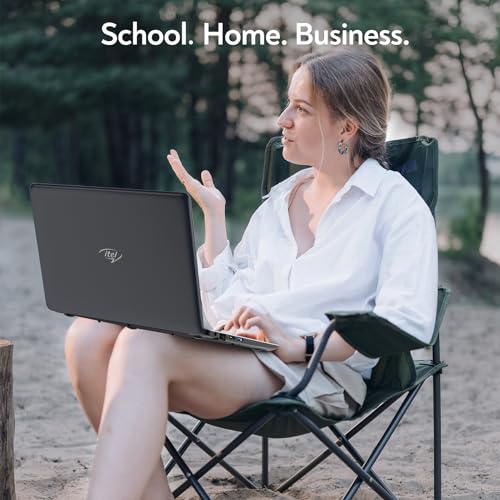14'' Laptop Computer, Dual-Core Intel Celeron N3350 Processors, 4GB RAM, 256GB SSD, Windows 11 Laptops Computers, Ultra Slim, Long Battery Life, 2.4G/5G WiFi, BT 4.2, HDMI