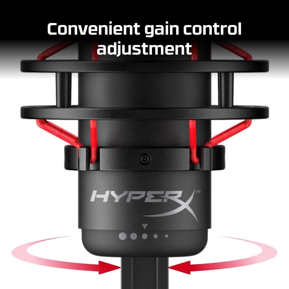 HyperX QuadCast USB Condenser Gaming Microphone for PC, PS4 and Mac (Renewed)