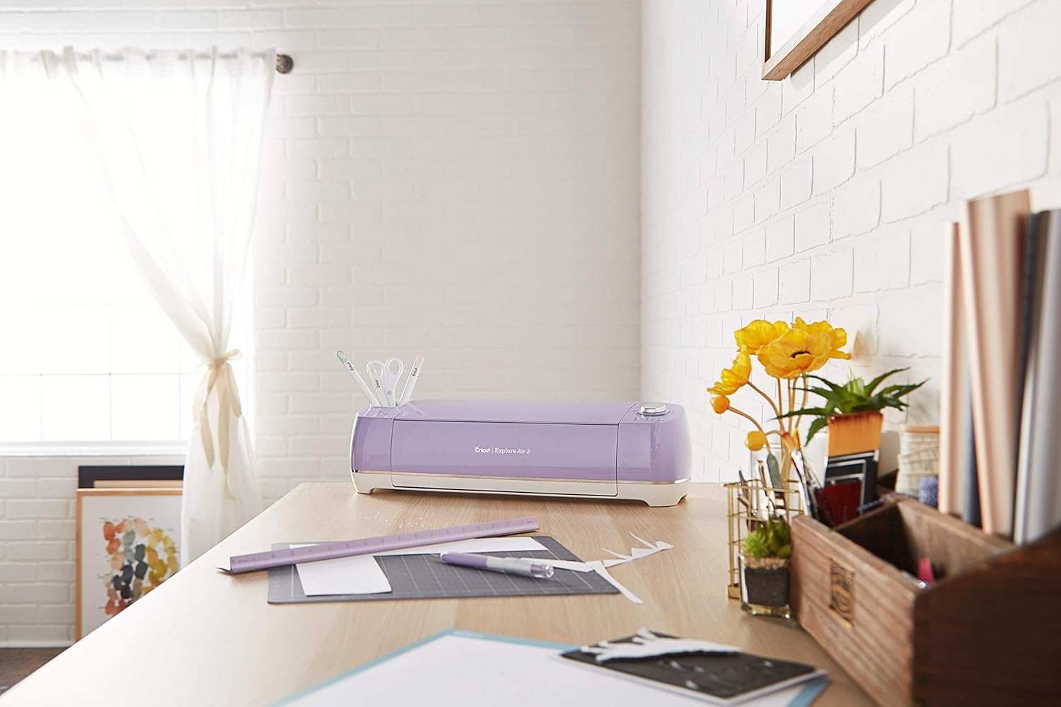 Cricut Explore Air 2 - A DIY Cutting Machine for all Crafts, Create Customized Cards, Home Decor & More, Bluetooth Connectivity, Compatible with iOS, Android, Windows & Mac, Lilac