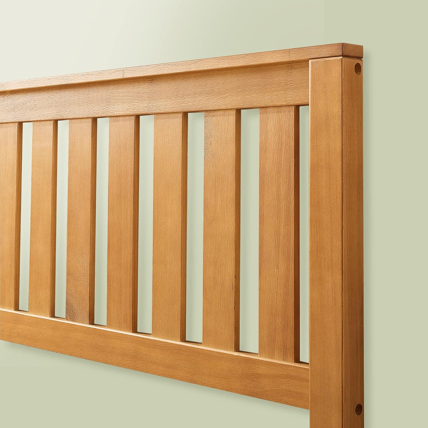 ZINUS Alexia Wood Platform Bed Frame with headboard / Solid Wood Foundation with Wood Slat Support / No Box Spring Needed / Easy Assembly, Rustic Pine, Twin