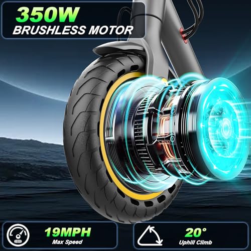 E Scooter for Adults 19-22 MPH 350/500W Motor 281/441Wh Battery,8.5"/10" Tires,Motorized Scooter Up to 22 Miles Range, Foldable Scooter with Double Shock Absorption/Bearing 265 LBS/APP Control