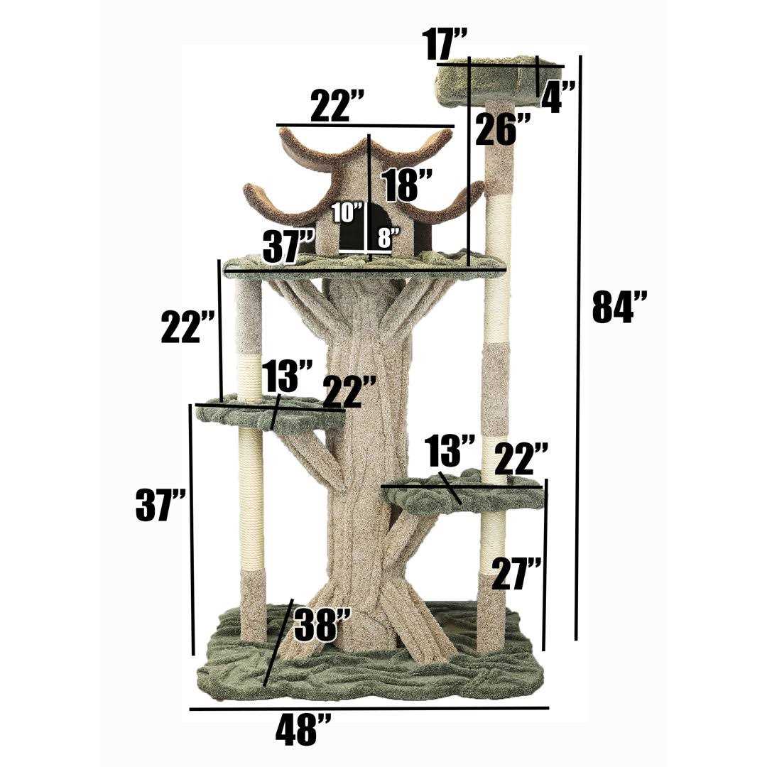 New Cat Condos 84 in. Premier Cat Playground - Pet Supplies online store