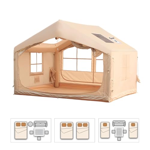 Inflatable Tent for Camping - 6-8 Person Ultra-Quick Setup Blow Up Tent,80.73 Square Feets 4 Season Inflatable Tent with Stove Jack, Inflatable Camping Tent Portable for Outdoor, Waterproof