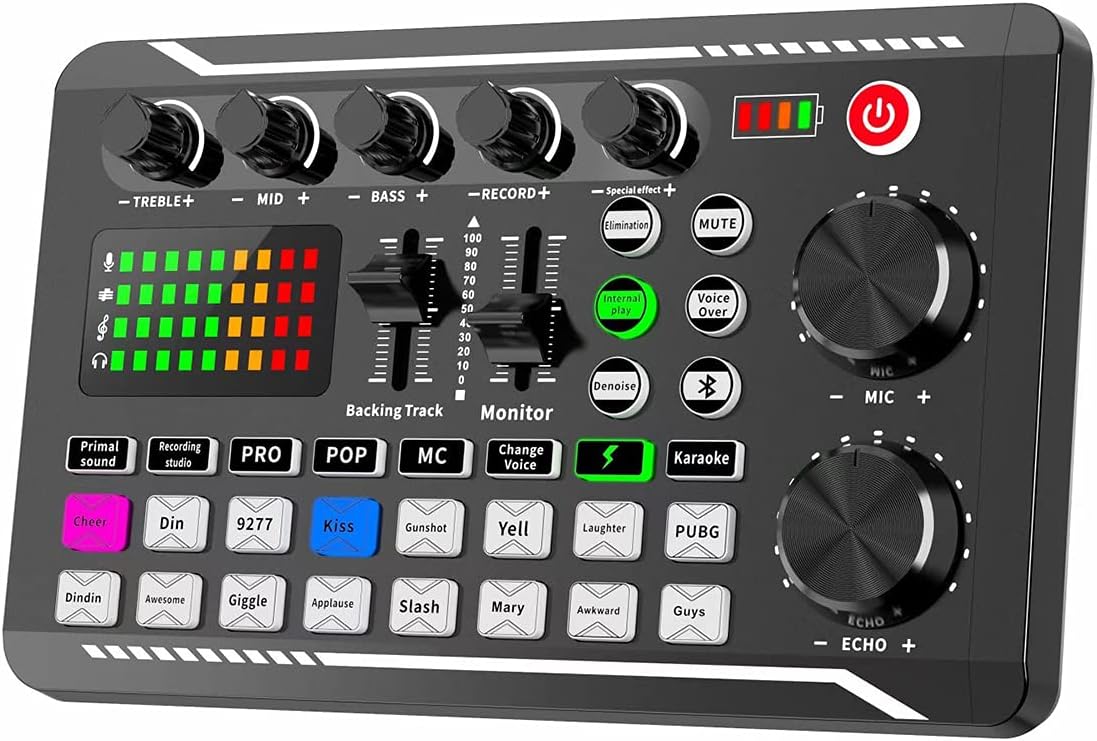 Podcast Equipment Bundle, Cardioid Pickup Podcast Microphone (120kHz/24 bit) and Professional Audio Mixer, Compatible with PC/Laptop/Smartphone, Prefect for Streaming/Podcasting/Gaming