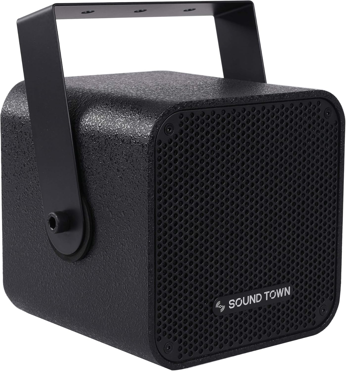 Sound Town Pair of CARME Series Dual 8 2-Way Passive Professional Loudspeaker, Black with Compression Driver and U Bracket for Installation, Live Sound, Karaoke, Bar, Church (CARME-U208B-PAIR)