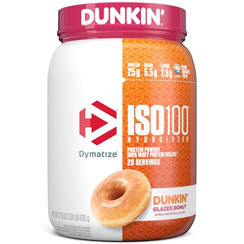 Dymatize ISO100 Hydrolyzed Whey Isolate Cocoa Pebbles & Elite 100% Whey Protein Vanilla, 5.5g BCAAs, 25g Protein, 5 Pound