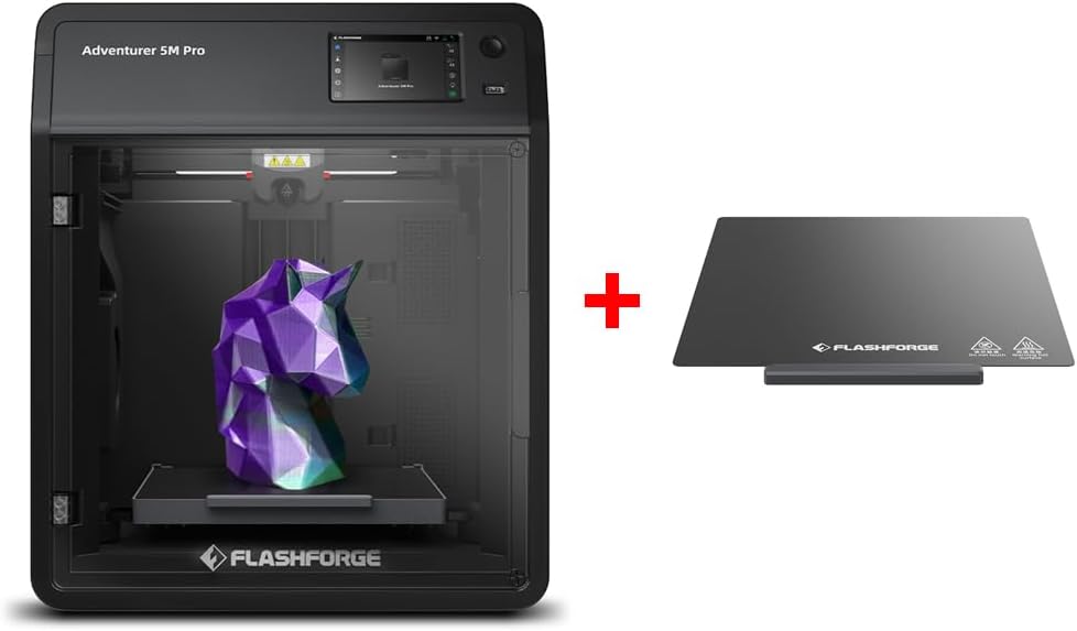 (PC Sticker Plate) Bundle FLASHFORGE Adventurer 5M Pro 3D Printer and FLASHFORGE PC Sticker Plate