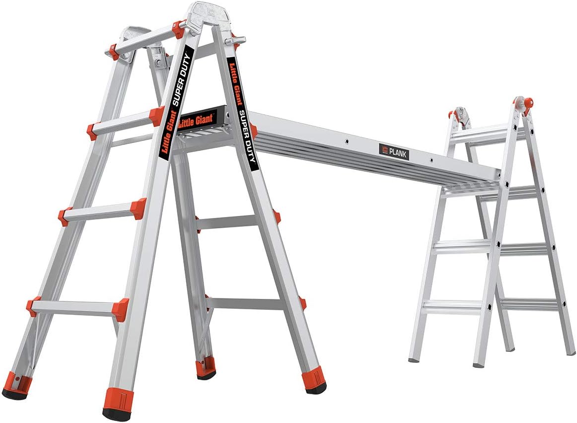 Little Giant Ladders, Super Duty, M17, 17 foot, Multi-Position Ladder, Aluminum, Type 1AA, 375 lbs weight rating, (10402)