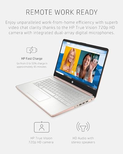 HP 14" HD Laptop | Back to School Limited Edition with 1 Year Microsoft 365 | Intel Quad-Core Processor | 16GB RAM | 576GB Storage | Long Battery Life | Black | w/WOWPC Bundle | Windows 11