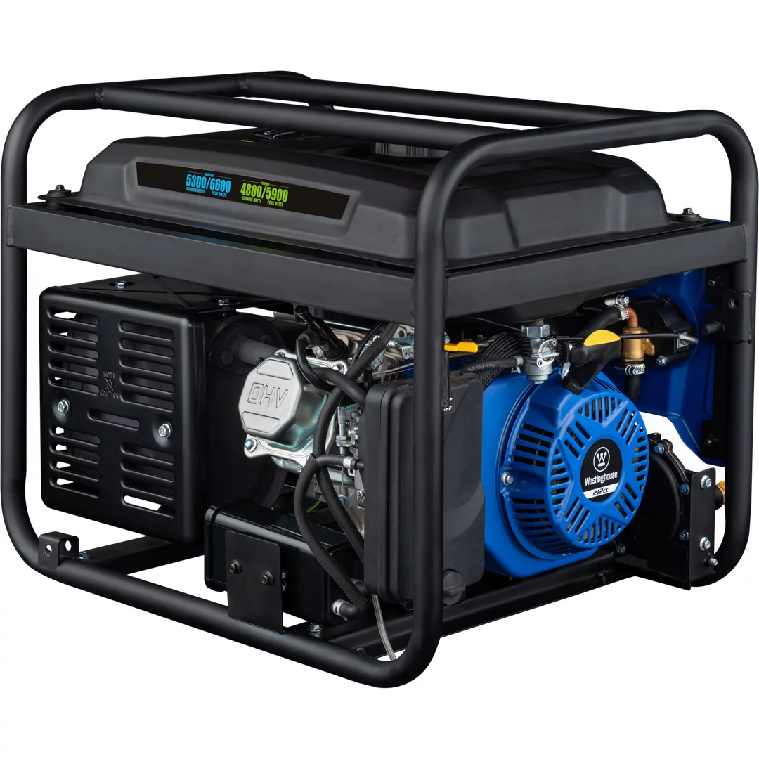 Westinghouse 6600 Peak Watt Home Backup Dual Fuel Portable Generator w/ Remote Electric Start & CO Sensor