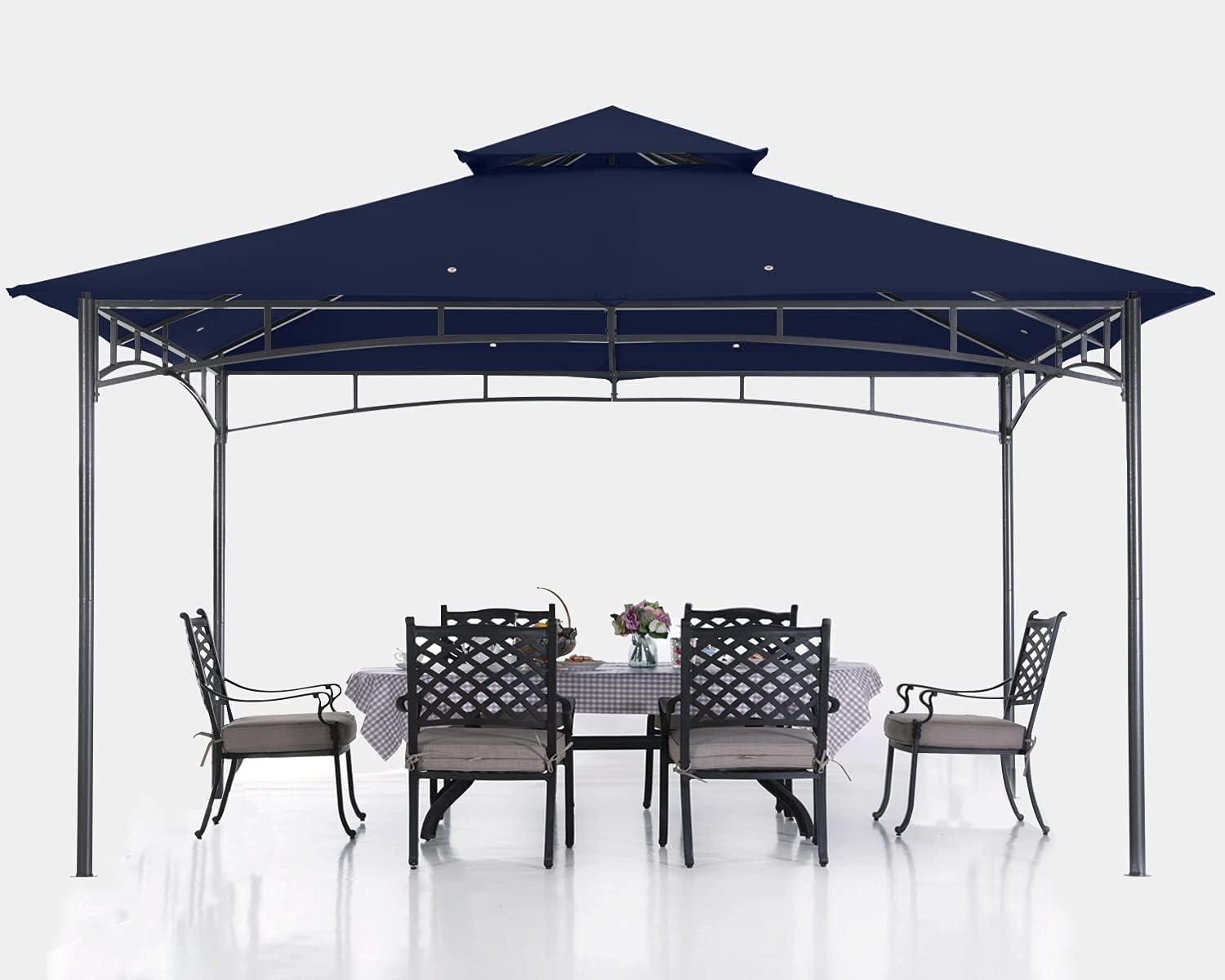 ABCCANOPY 8X 8 Gazebo , Outdoor Gazebo Canopy for Patio Garden Deck, Khaki