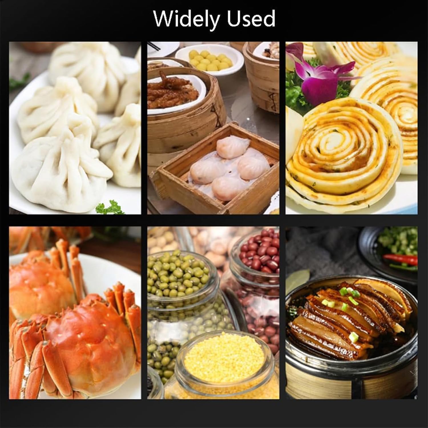 Electric Steamed Buns Machine for Commercial and Home Use/Food Warmer Steamed Bun Oven with Water Level Port & Steam Vent / 30-110℃ Temperature Control Buns Steaming Machine