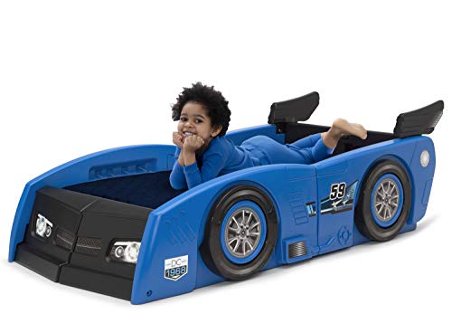 Delta Children Grand Prix Race Car Toddler and Twin Bed, Black