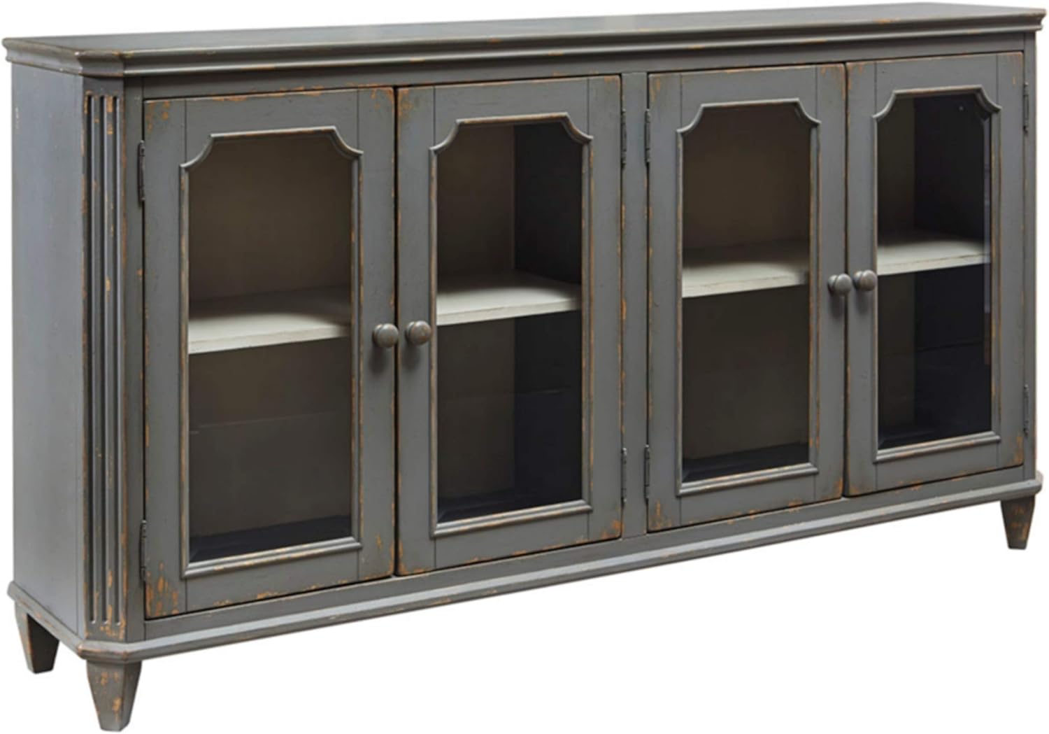 Signature Design by Ashley T505-662 Accent Cabinet with Doors, 4, Dark Gray