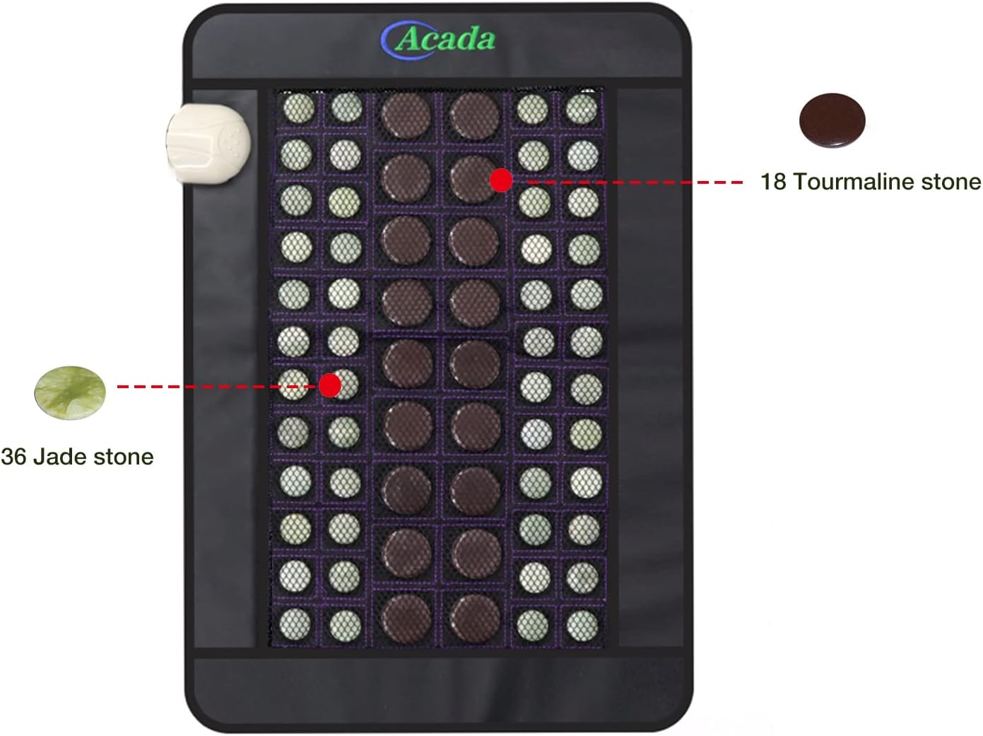Acada Far Infrared Heating Pad - Jade Tourmaline Hot Stone Pad - Infrared Heating Pad (31x21)