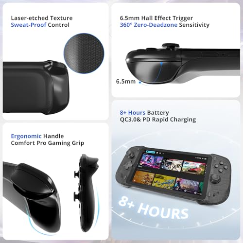 OnePro Cloud Handheld Portable Remote Play Gaming Console, For Xbox Cloud Gaming, NVIDIA GeForce NOW, Playstation, PC, Long-Battery Life, 7" 1080P Touchscreen, Lightweight Retro Game Handheld - 64G