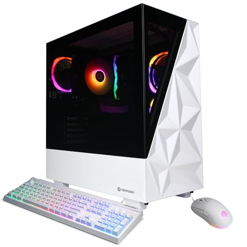 CyberPowerPC Gamer Xtreme VR Gaming PC, Intel Core i7-14700F 2.1GHz, GeForce RTX 5060 Ti 16GB, 16GB DDR5, 1TB PCIe 4.0 SSD, WiFi Ready & Windows 11 Home (GXiVR8040A17)
