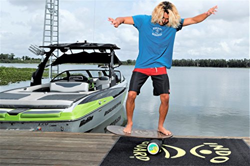 INDO BOARD Rocker Balance Board Package - 5 Color Choices - Improve Balance, Comes with 33" X 16" Non-Slip Deck 6.5" Roller and 14" INDOFLO Cushion