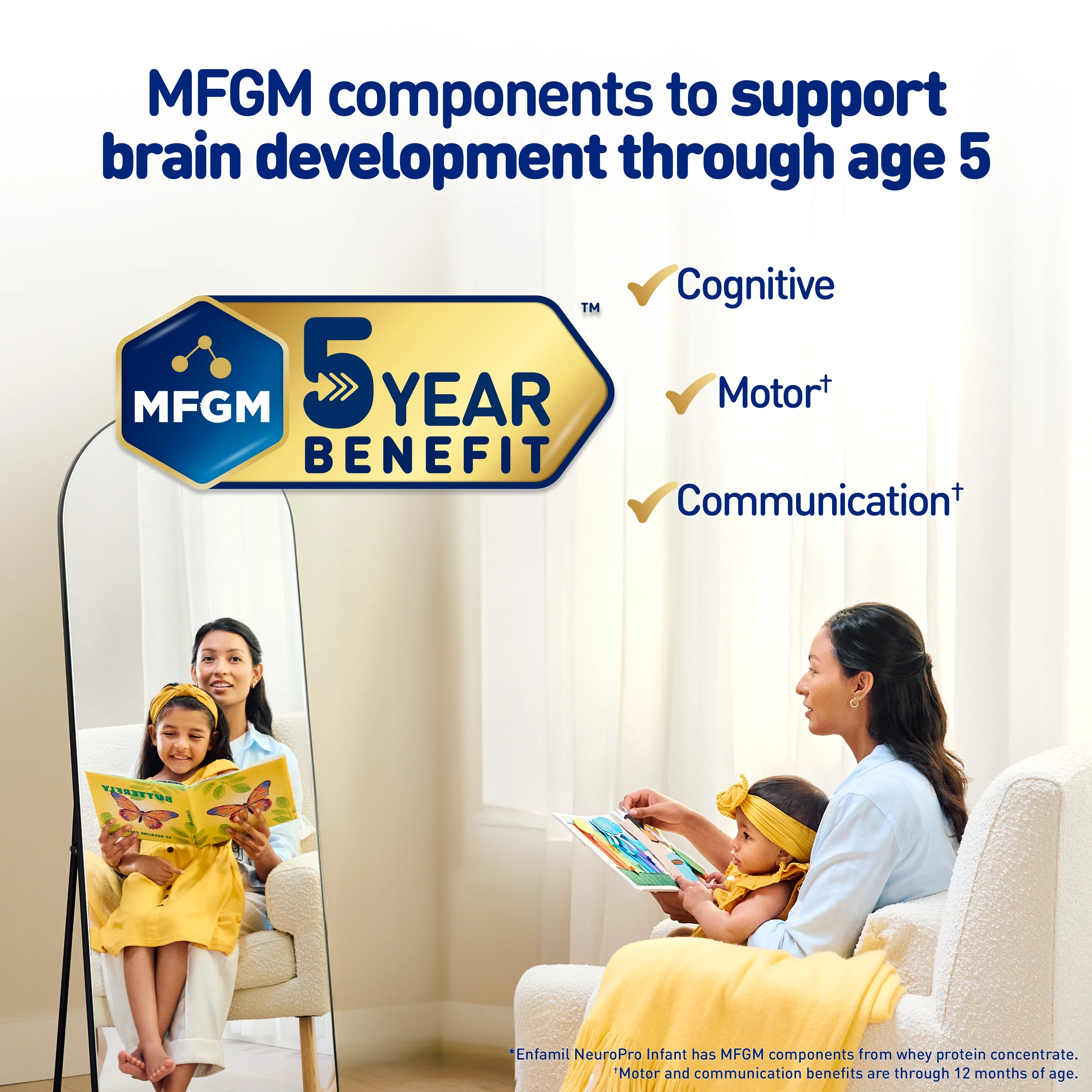 Enfamil NeuroPro Baby Formula, Milk-Based Infant Nutrition, MFGM* 5-Year Benefit, Expert-Recommended Brain-Building Omega-3 DHA, Exclusive HuMO6 Immune Blend, Non-GMO, 125.6 oz​