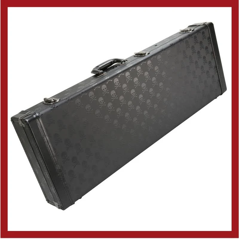 Coffin Skull Series Guitar Case, Black Velvet Interior
