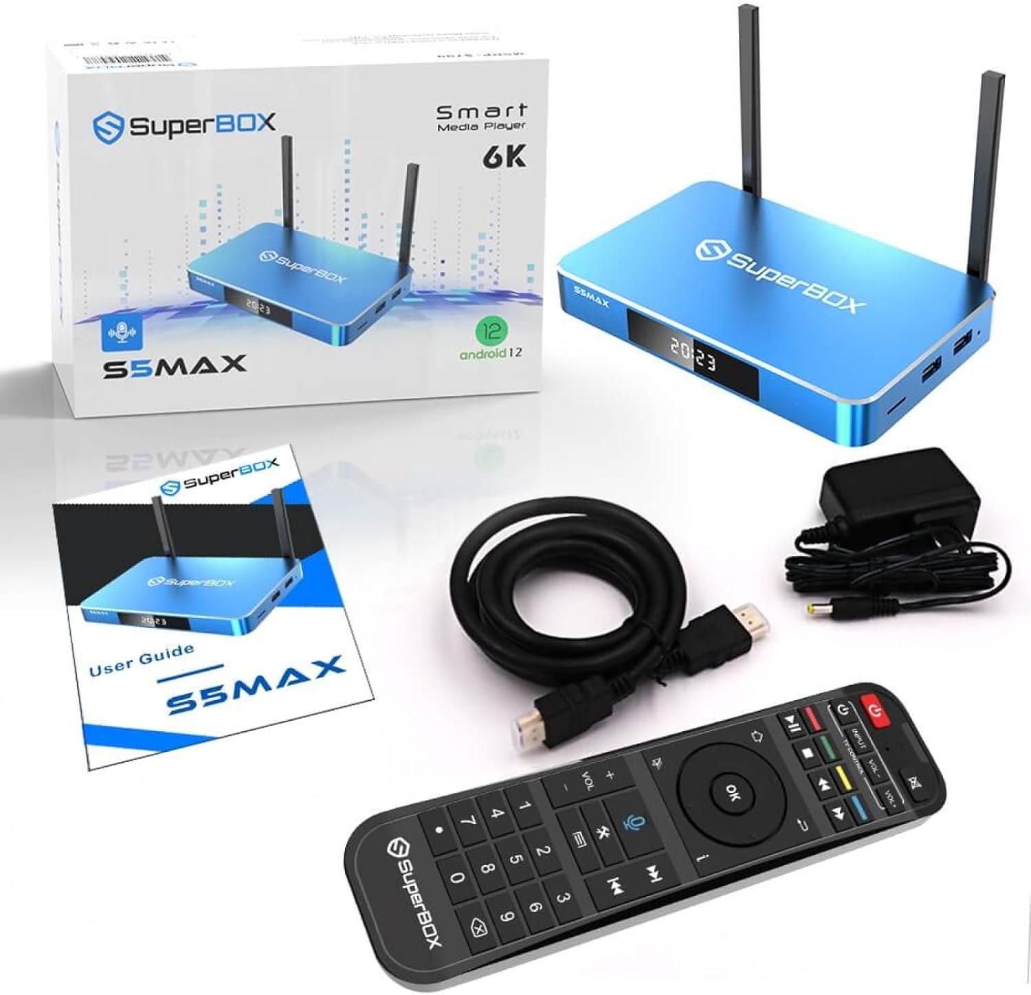 Newest S5 Max Android Smart TV Box 6k Ultra HD Built-in Voice Control System