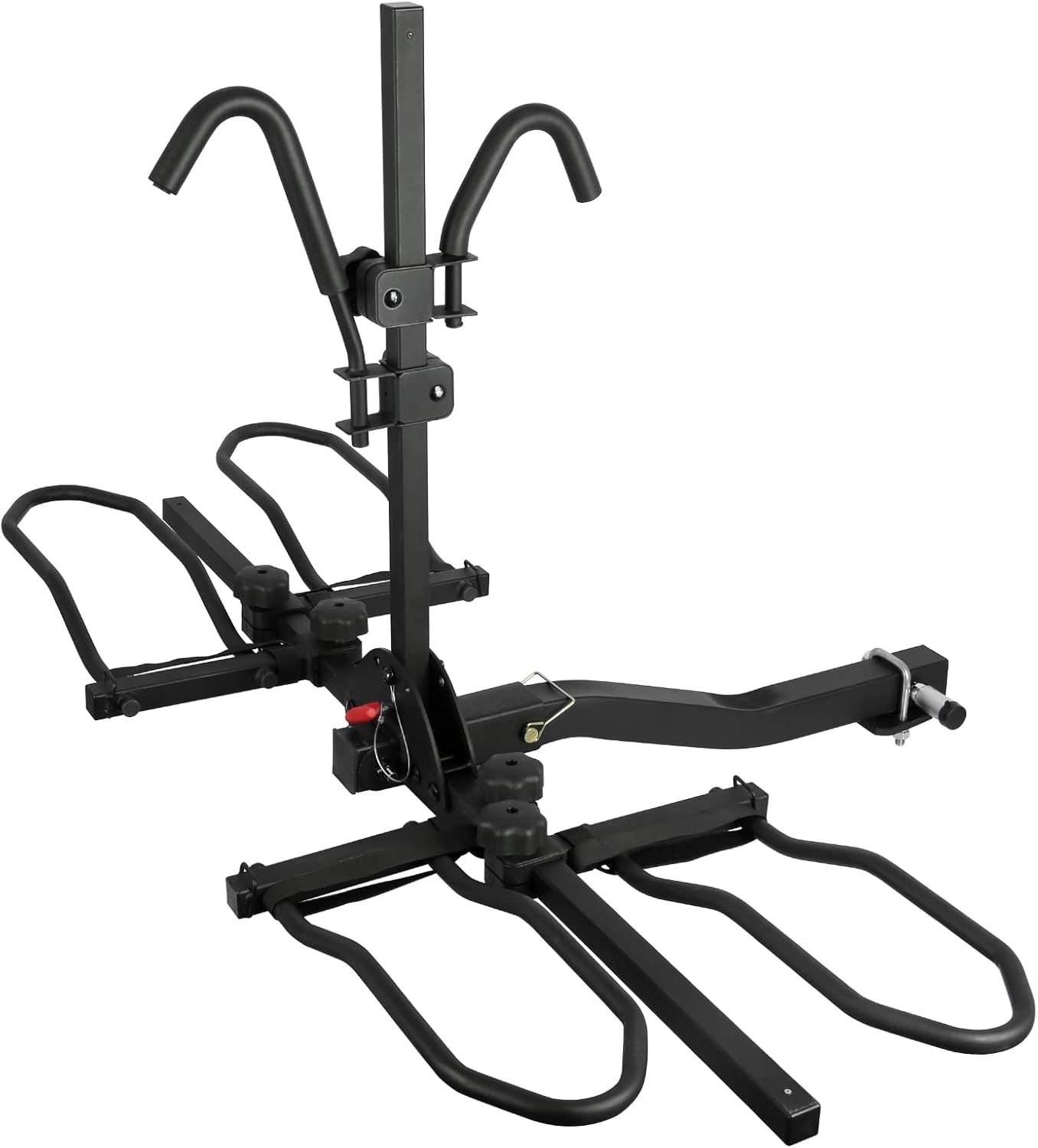 WEIZE Hitch Bike Rack for Car, Smart Tilting Wobble Free 2-Bike Rack for Standard, Fat Tire and Electric Bicycle, 120 lb Capacity, 2-inch Receiver