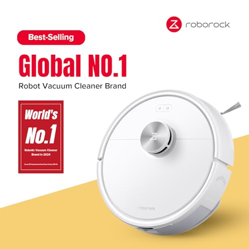 roborock Q5 Max+ Robot Vacuum with Self-Empty Dock, Upgraded from Q5+, 5500 Pa Suction, DuoRoller Brush, Hands-Free Cleaning for up to 7 Weeks, PreciSense LiDAR Navigation, App & Voice Control
