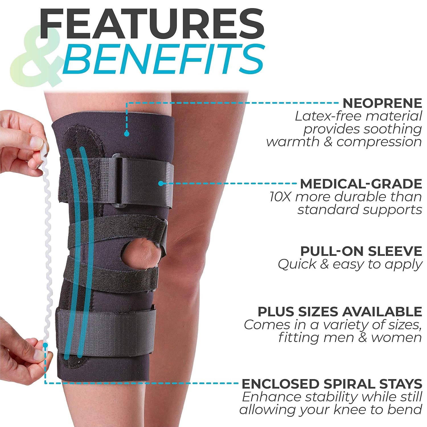 BraceAbility J Patella Knee Brace - Lateral Patellar Stabilizer with Medial and J-Lat Support Straps for Dislocation, Subluxation, Patellofemoral Pain, Left or Right Kneecap Tracking (4XL) Pack of 2