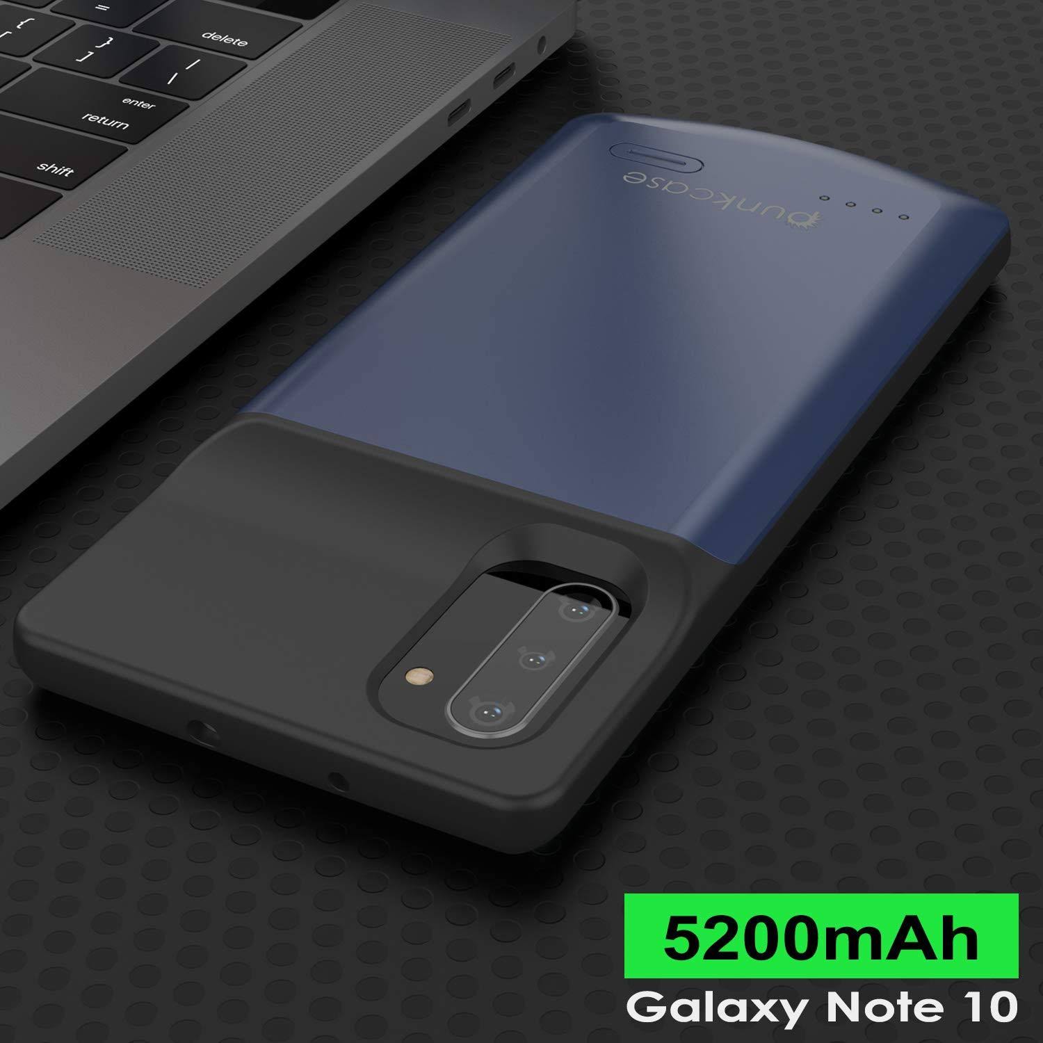 Punkcase PunkJuice Galaxy Note 10 Battery Case, 5200mAh Fast Charging Extended Power Bank w/Screen Protector | IntelSwitch | Sli