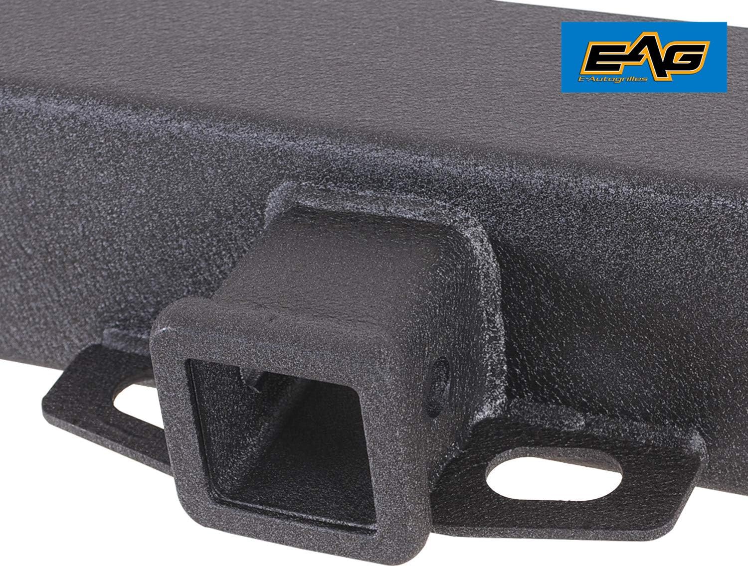 EAG Black Steel Front Bumper and Rear Bumper Combo 2PCS Fit for 1984-2001 Cherokee XJ
