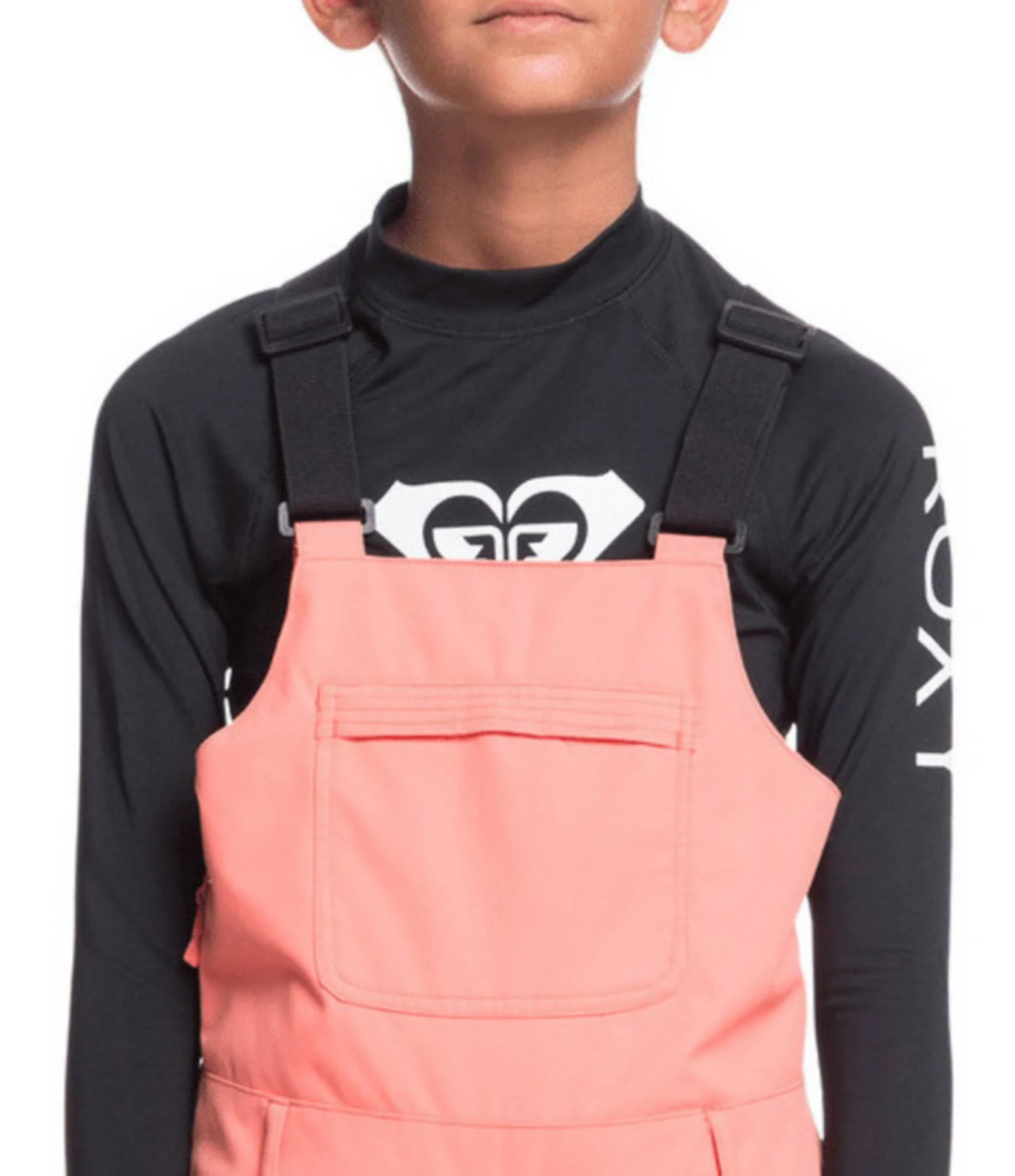 Roxy Girls Non Stop Bib Girl Pant - Fusion Coral / 16/XXL