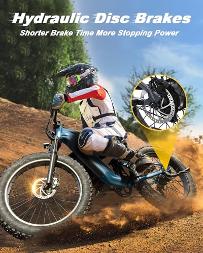Boxer Electric Bike for Adults 1000W, 48V 20AH Battery Ebike, Full Suspension 26" Fat Tire E Bike, 28MPH 80Miles Range Mountain Electric Bicycle, 7 Speed Hydraulic Disc Brakes