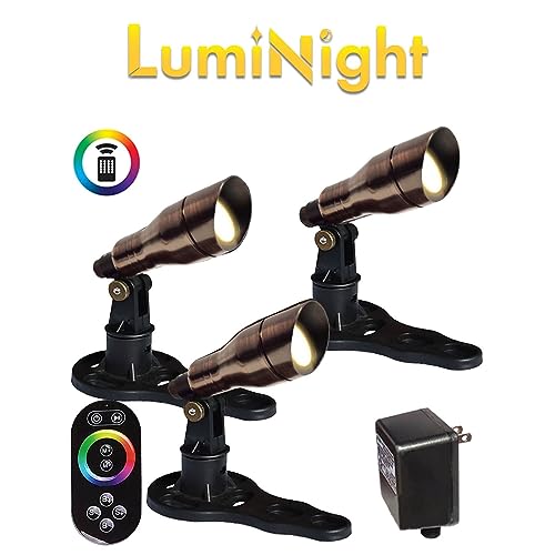 HALF OFF PONDS LumiNight Pond and Landscape Lighting - (3) 3-Watt LED White Light Kit for Floating Fountains w/ 100' QD Cord