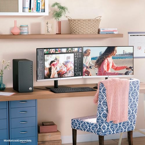 HP Everyday Desktop Computer PC - AMD Ryzen 3 5300G Processor(up to 4GHz), 32GB RAM, 1TB PCIe SSD, 2TB HDD, for Business, Study, Videos, and Gaming, Wi-Fi, Bluetooth, Windows 11 Pro with Gaming Mouse
