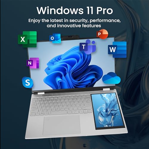 thunderb Dual Screen Laptop 15.6" + 7" | Intel Quad Core | 16GB RAM | 1TB SSD