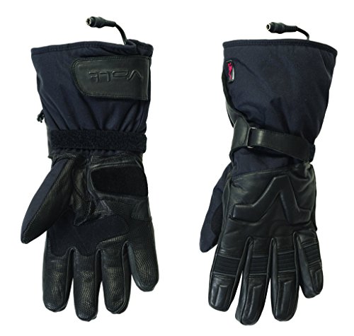 Volt Resistance 12v Leather Motorcycle Heated Gloves - 12 Volt Waterproof Knuckle Protective Gloves for Men and Women