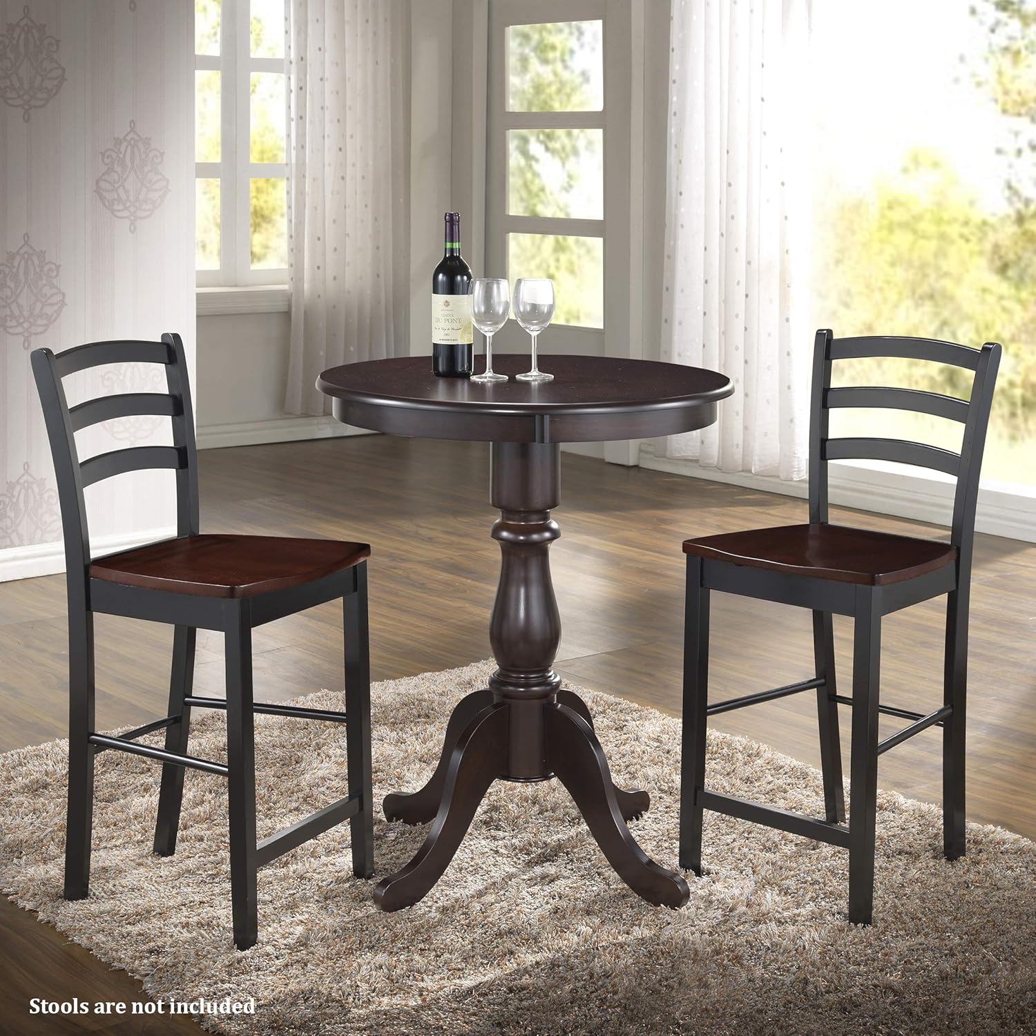 Carolina Chair & Table A3630B-ESP Counter Table, 30 Inch Bar Height, Espresso