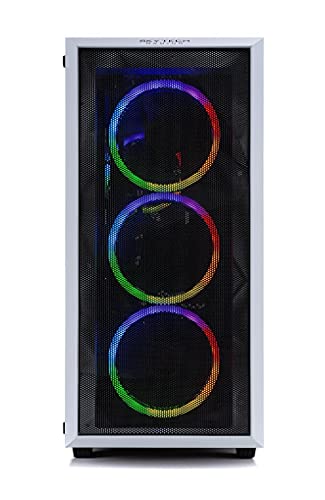 SkyTech Chronos Gaming Computer PC Desktop - AMD Ryzen 7 3700X 3.6GHz, RTX 3070 8G, 1TB Gen4 NVMe SSD, 16GB DDR4 3200, RGB Fans, 240mm AIO, AC WiFi, Windows 10 Home 64-bit, White