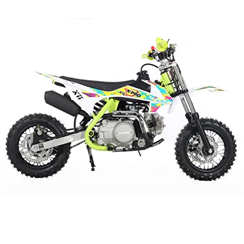 X-PRO 110cc Dirt Bike Gas Dirt Bike Pit Bikes Automatic Transmission Dirt Pitbike with 10"/10" Tires! (Green)
