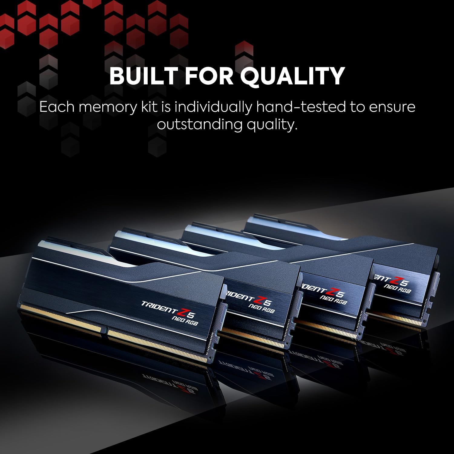 G.SKILL Trident Z5 Neo RGB Series (AMD EXPO) DDR5 RAM 64GB (2x32GB) 6000MT/s CL32-38-38-96 1.40V Desktop Computer Memory UDIMM - Matte Black (F5-6000J3238G32GX2-TZ5NR)